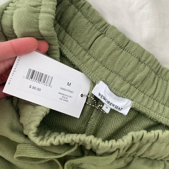 NWT WeWoreWhat sage green SET of hoodie and sweatpants - Picture 4 of 12